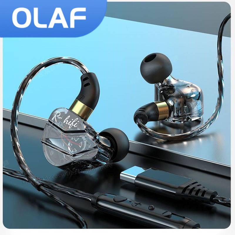 OLAF headphone Gaming tipe C,  - In Ear Monitors For Singers ulasan dan harga