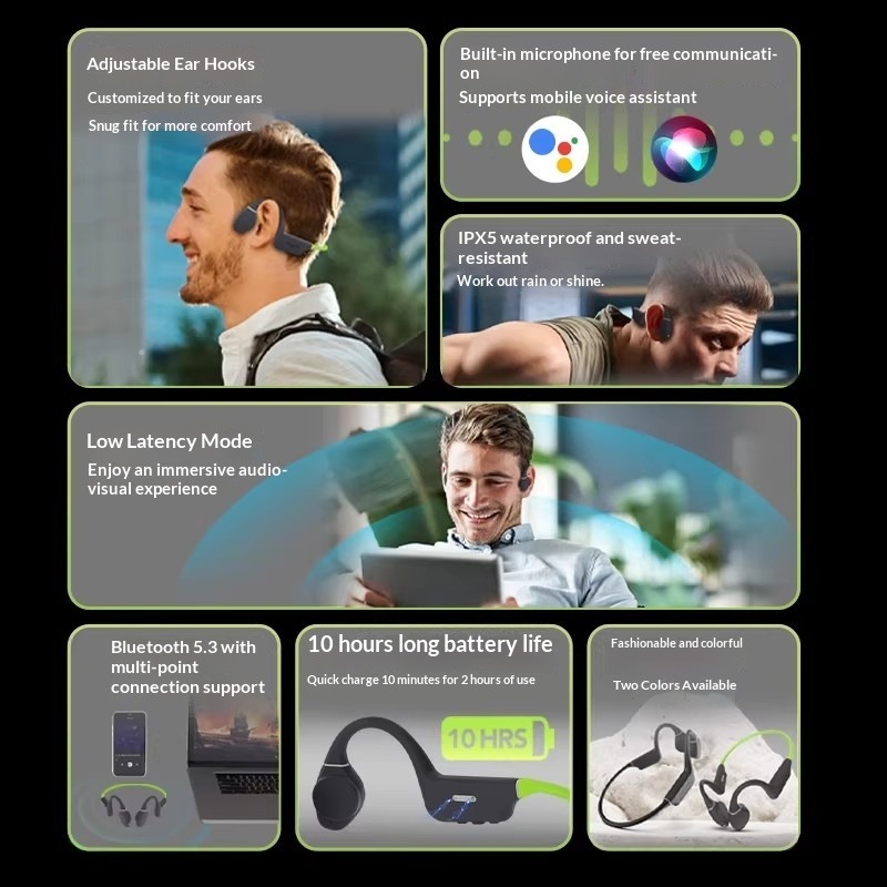 Earphone Konduksi Tulang Anti  - Bone Conduction Running Headphones ulasan dan harga