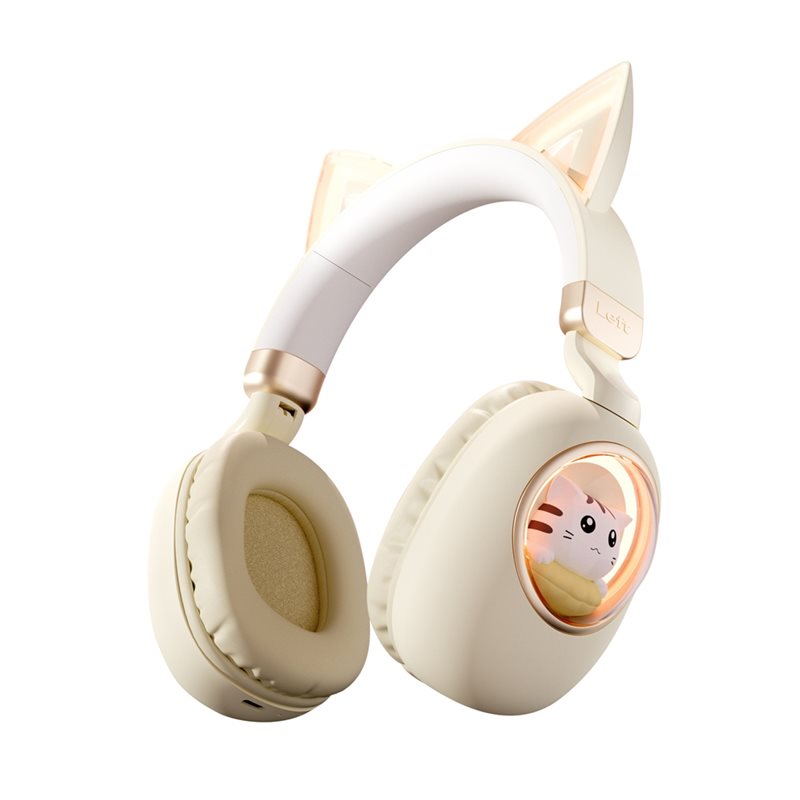 Headset Nirkabel Bluetooth 5.3 - Cat Ear Bluetooth Headset Led ulasan dan harga