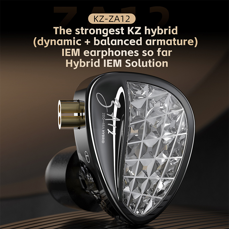 KZ ZA12 earphone Hybrid, Heads - Planar Magnetic Iem Earphones ulasan dan harga