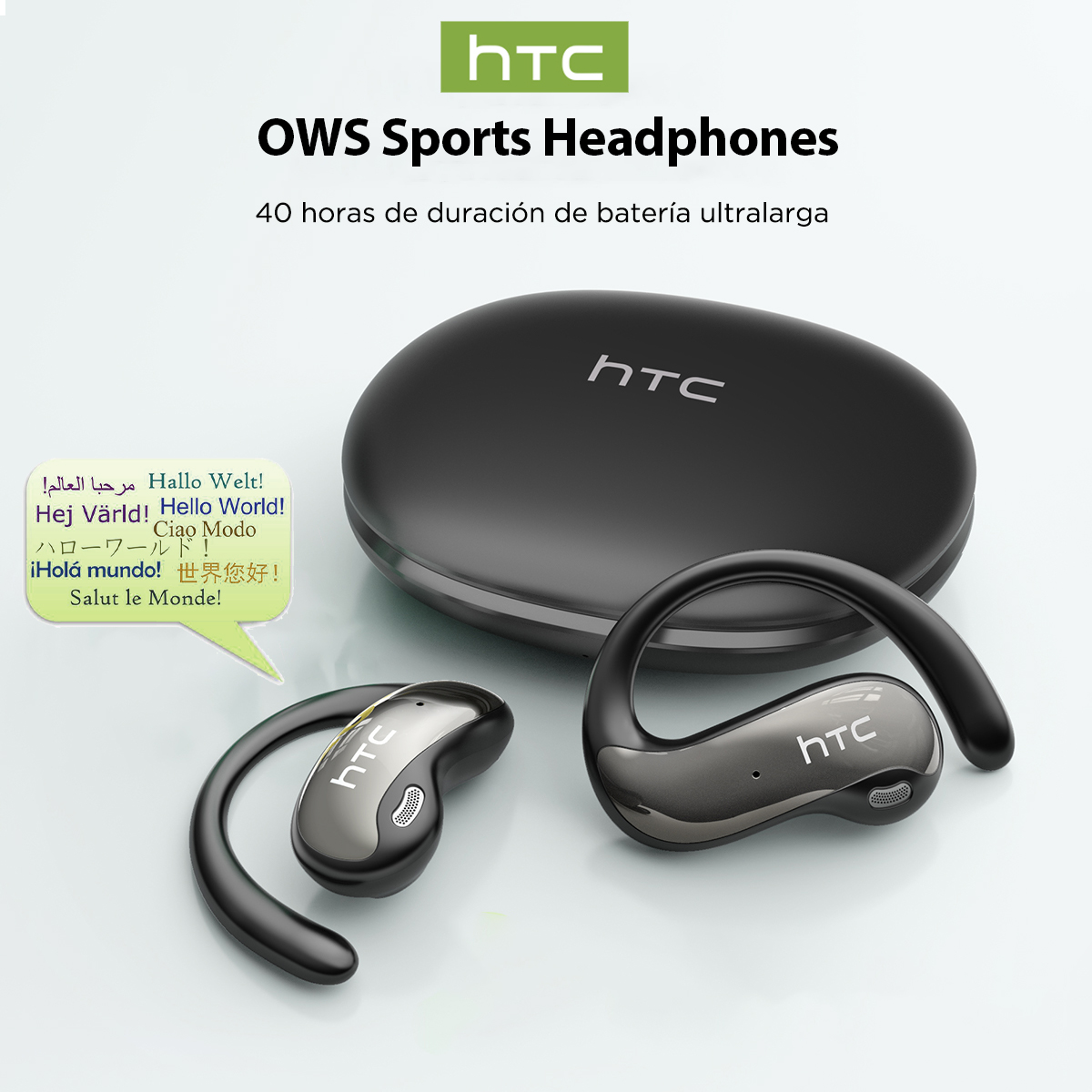 HTC NE19 Earphone Bluetooth AI - Bone Conduction Running Headphones ulasan dan harga