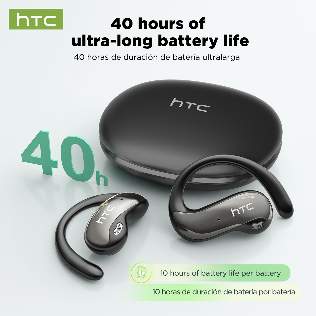 HTC NE19 Earphone Bluetooth AI - Bone Conduction Running Headphones ulasan dan harga
