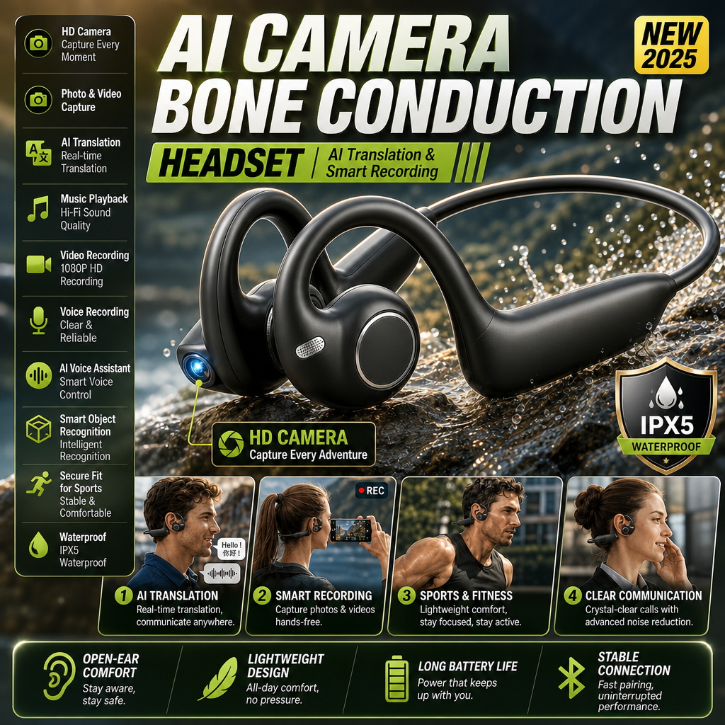 Headphone Konduksi Tulang deng - Bone Conduction Running Headphones ulasan dan harga