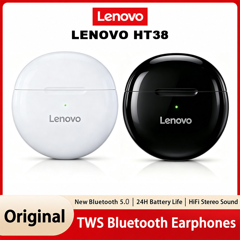 Lenovo HT38 TWS, Earphone Olah - Type C Wired Earphones With Mic ulasan dan harga